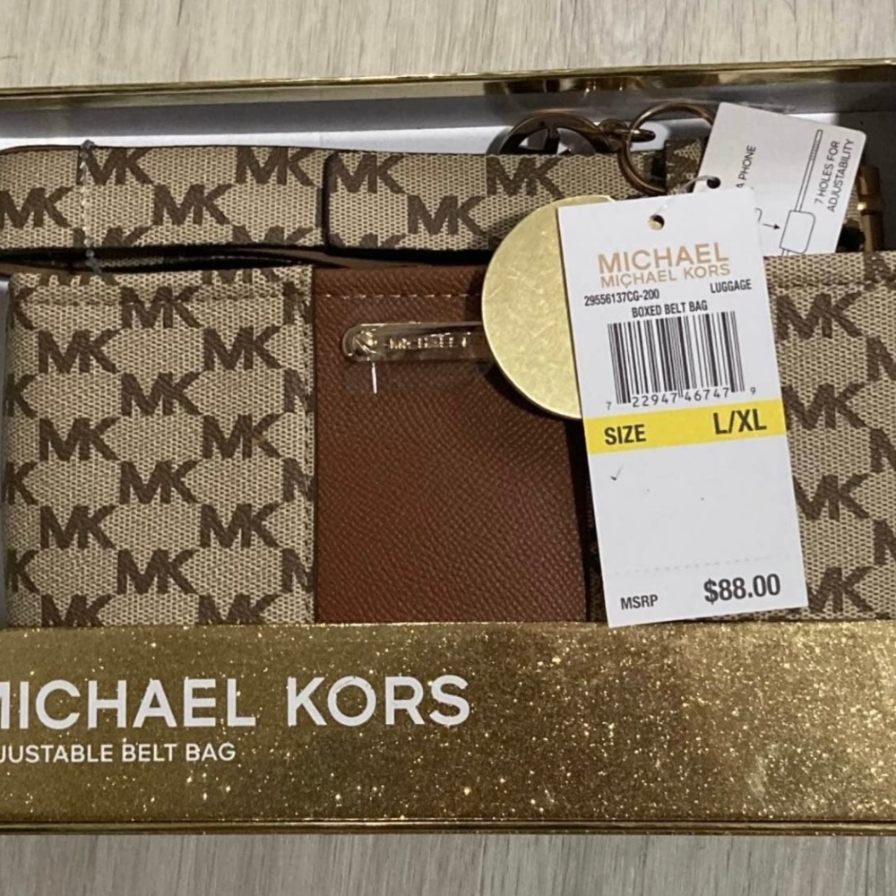Michael Kors Tan and Brown Belt Bag